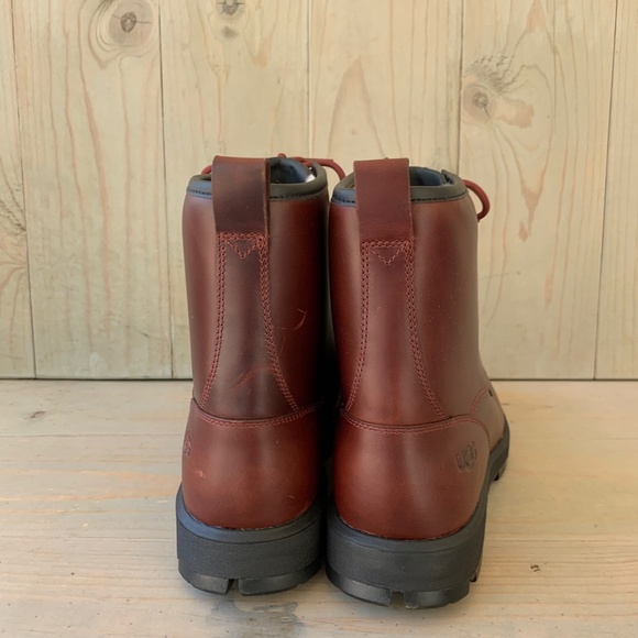 UGG KIRKSON BROWN  WATERPROOF LEATHER/ SHEEPWOOL BOOTS, MEN US  14 NIB - Picture 4 of 7